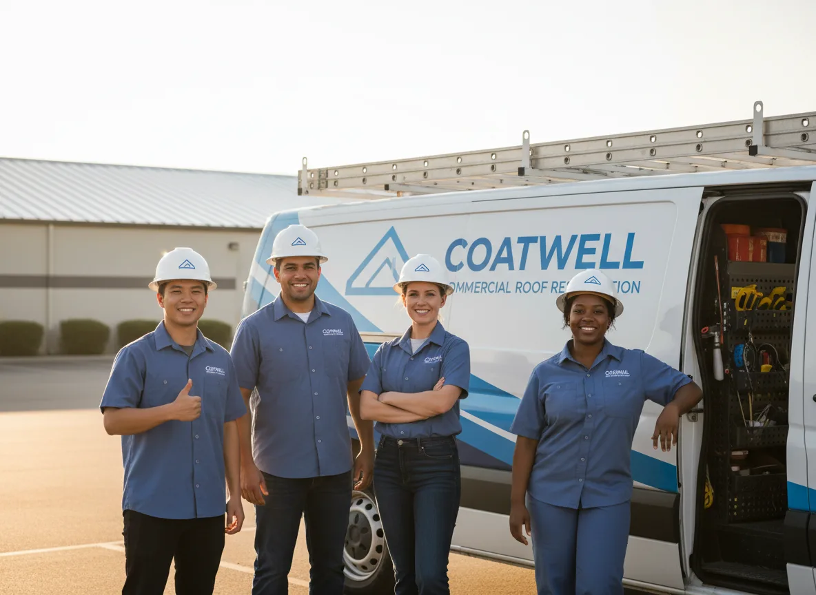Commercial roof coating company in Evans, LA